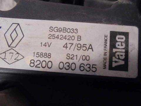 Foto 2ª: Alternador Renault Scenic 2.0 16V CAT F4R) 139CV 102KW RX4 JA0) [F4R C7] (2000)