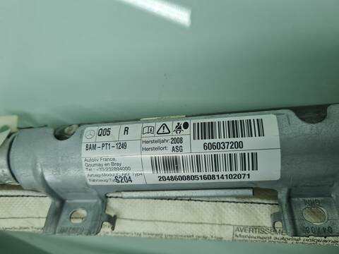 Foto 2ª: Airbag Cortina Delantero Derecho Mercedes Clase C 160 220 T CDI 204.208) 170CV 125KW FAMILIAR [OM646811] (2008)