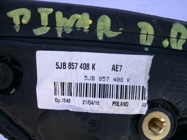 Foto 3ª: Retrovisor Derecho Skoda Rapid 1.2 TSI SPACEBACK,2012-2019 [CJZ] (2016)