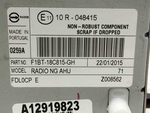 Foto 3ª: Sistema Audio Radio CD Ford Focus SPORT 115CV 85KW [T1DA] (2015)