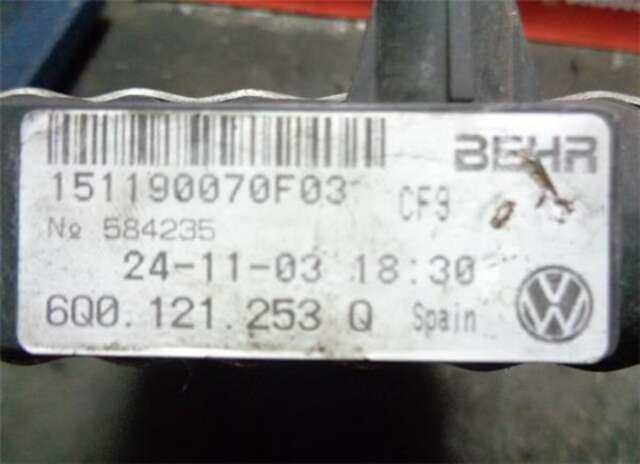 Foto 3ª: Radiador Motor Seat Ibiza 1.4 COOL [1.4 LTR. - 51 KW TDI CAT (BNM)]