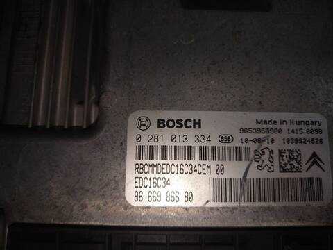 Foto 3ª: Centralita Motor ECU Citroen C4 EXCLUSIVE PICASSO 112CV 82KW [9HZ] (2010)