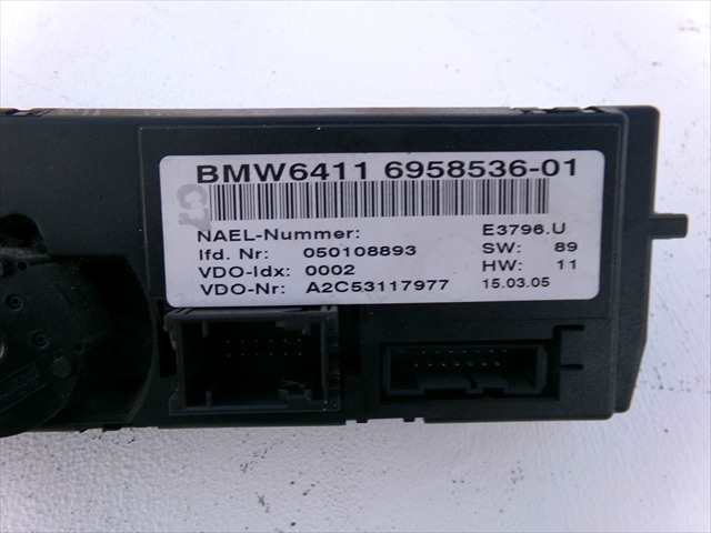 Foto 3ª: Mando Calefacción A. A. Bmw Serie 1 120 2.0 D E87,2004-2013 [204D4] (2005)