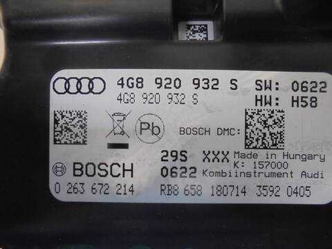 Foto 3ª: Cuadro de Instrumentos Audi A6 3.0 TDI QUATTRO AVANT 245CV 180KW [CDUD] (2014)