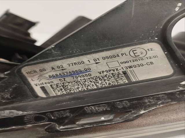 Foto 3ª: Faro Izquierdo Citroen DS3 STYLE 92CV 68KW [9H06] (2012)