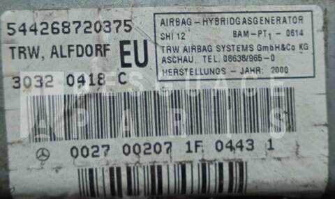 Airbag Rodilla Mercedes Clase C 160 C 200 CDI 203.007)