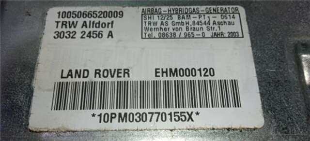 Airbag Lateral Delantero Derecho Land Rover Range 3.0 TD6 HSE [3.0 LTR. - 130 KW TD6]