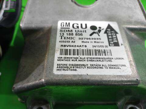 Foto 2ª: Kit Airbag Opel Zafira 1.9 CDTI CAT Z 19 DTL) 101CV 74KW [D/ Z19DT] (2006)