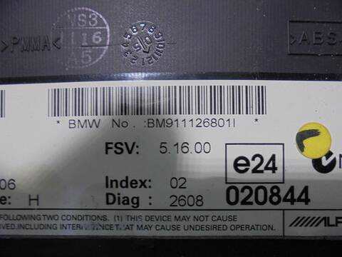 Foto 2ª: Pantalla Multifuncion Bmw Serie 5 518 530D BERLINA 231CV 170KW [306D3 D] (2006)