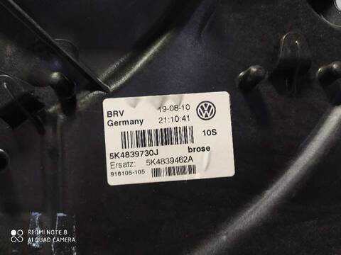 Foto 3ª: Elevalunas Manual Trasero Derecho Volkswagen Golf ADVANCE 105CV 77KW [CAY] (2010)