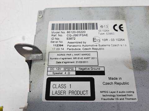 Foto 3ª: Sistema Audio Radio CD Toyota Avensis 2.0 D-4D CAT 124CV 91KW [1AD] (2014)