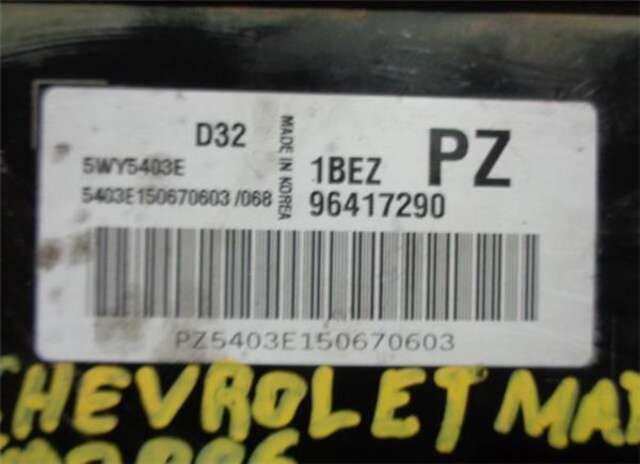 Foto 2ª: Centralita Motor ECU Chevrolet Matiz 0.8 S [0.8 LTR. - 38 KW CAT] [F8CV]
