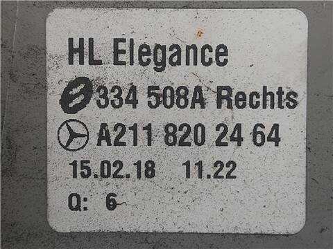 Foto 3ª: Piloto Trasero Derecho Mercedes Clase E 180 2.2 E 220 CDI 211.008) BERLINA 170CV 125KW [OM 646.821] (2006)