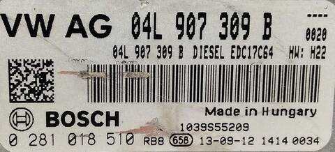 Foto 3ª: Centralita Motor ECU Skoda Octavia ELEGANCE 1 TDI DPF 105CV (2013)