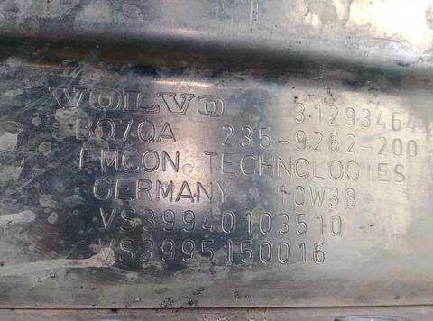 Foto 3ª: Filtro Particulas Volvo S60 2.0 DIESEL CAT 163CV 120KW [D5204T2(2)] (2010)