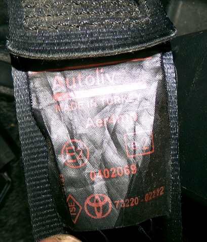 Foto 2ª: Cinturón Delantero Izquierdo Toyota Corolla 1.4 D RANCHERA, 2004-2007 [1ND] (2005)