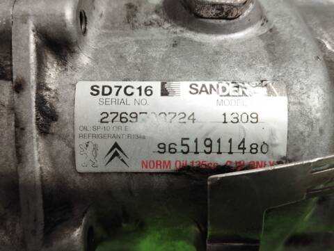 Foto 2ª: Compresor Aire Acondicionado Citroen C4 1.6 16V HDI FAP PICASSO 109CV 80KW [9HZDV6TED4] (2008)