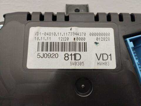 Foto 3ª: Cuadro de Instrumentos Skoda Fabia 1.6 TDI 75CV 55KW [CAY] (2011)