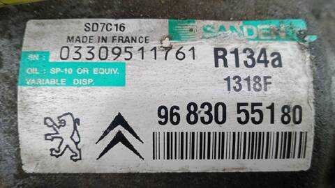 Foto 3ª: Compresor Aire Acondicionado Citroen C5 2.0 HDI RCRHRH) 136CV 100KW [RHR] (2007)