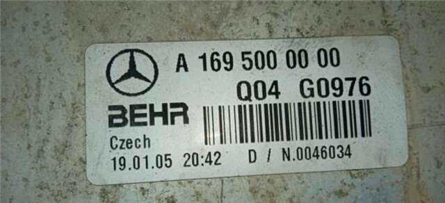 Foto 1ª: Intercooler Mercedes Clase A 140 2.0 A 160 CDI (169.006) [2.0 LTR. - 60 KW CDI CAT] [OM 640.942]