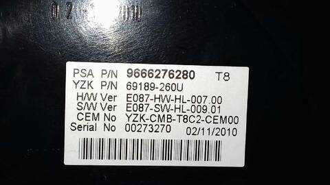 Foto 3ª: Cuadro de Instrumentos Peugeot 5008 SPORT PACK 156CV 115KW [5FV] (2010)