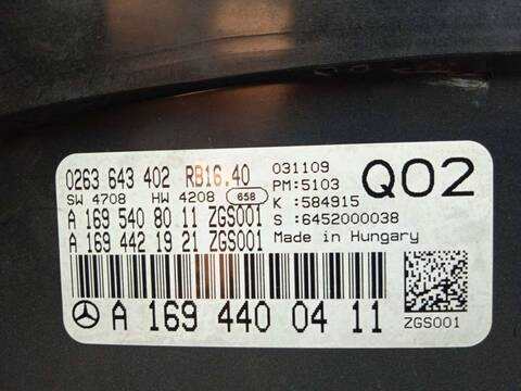 Foto 3ª: Cuadro de Instrumentos Mercedes Clase B 150 2.0 CAT 193CV 142KW (2009)