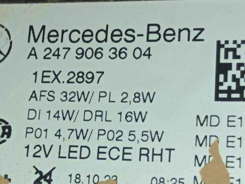 Foto 2ª: Piloto Delantero Derecho Mercedes Clase GLA 200 MILD-HYBRID H247) 247.78 (2020)