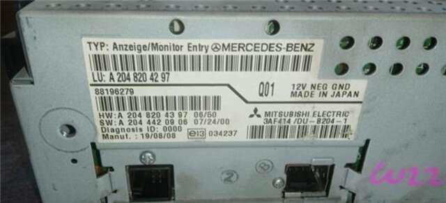 Sistema GPS Mercedes Clase C 160 2.2 C 200 CDI (204.007) [2.2 LTR. - 100 KW CDI CAT]