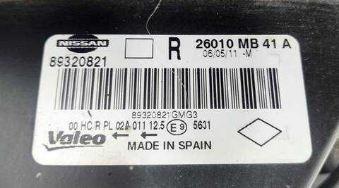 Foto 2ª: Faro Derecho Nissan Cabstar VERSION INDEFINIDA (2006)