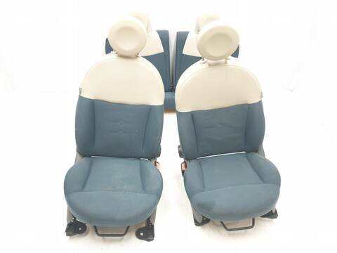 Foto 3ª: Juego Asientos Completos Fiat 500 1.2 8V 69CV 51KW 169A4000 (2007)