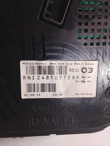 Foto 3ª: Cuadro de Instrumentos Renault Megane 1.5 D [K9K H8] (2012)