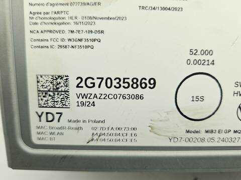 Foto 4ª: Pantalla Multifuncion Volkswagen T-Cross 1.0 TSI 95CV 70KW [DUSB] (2024)