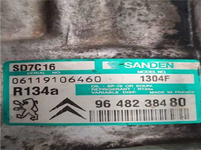 Foto 2ª: Compresor Aire Acondicionado Peugeot 407 1.6 ST CONFORT [1.6 LTR. - 80 KW HDI FAP CAT (9HZ - DV6TED4)] [9HZ (DV6TED4)]