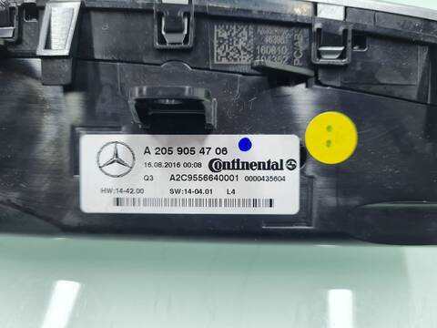 Foto 4ª: Mando Climatizador Mercedes Clase C 160 C 220 CDI BLUETEC 205.004) 170CV 125KW [651921] (2016)