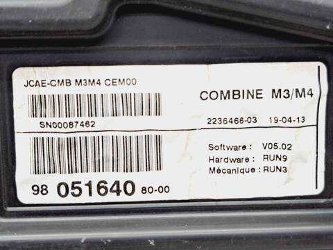 Foto 2ª: Cuadro de Instrumentos Citroen C Elysee 1.2 CAT HMY - EB2M) 72CV 53KW [HM02] (2013)