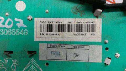 Foto 2ª: Cuadro de Instrumentos Peugeot 207 120CV 88KW (2006)