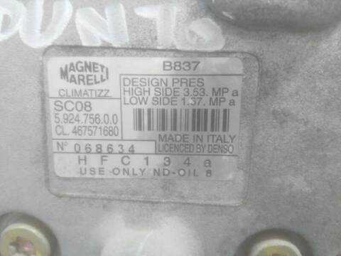 Foto 4ª: Compresor Aire Acondicionado Fiat Punto 1.2 16V CAT BERLINA 80CV 59KW (2002)