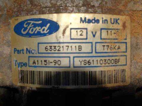Foto 2ª: Alternador Ford Fiesta BERLINA 120CV 88KW (2001)