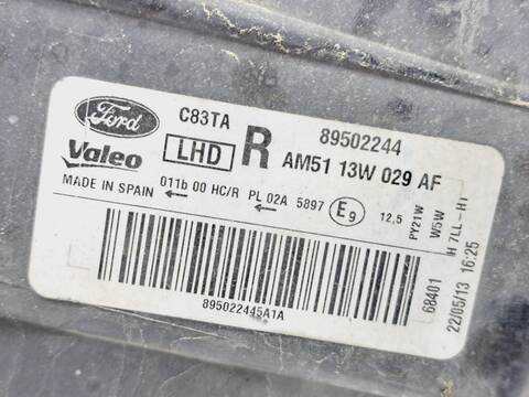 Foto 2ª: Faro Derecho Ford C Max TITANIUM 95CV 70KW [T3DA] (2013)