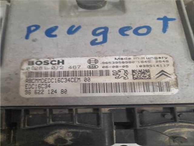 Foto 3ª: Centralita Motor ECU Peugeot 207 1.6 XS [1 6 LTR. - 66 KW 16V HDI] 90CV