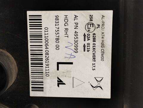 Foto 2ª: Faro Izquierdo DS 7 E-TENSE 4X4 SO CHIC 299CV [5G06] (2020)