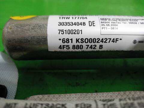 Foto 2ª: Airbag Cortina Delantero Derecho Audi A6 2.4 BERLINA 177CV 130KW [BDW] (2004)