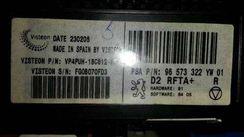 Foto 3ª: Mando Climatizador Peugeot 407 2.0 16V HDI FAP CAT RHR - DW10BTED4) 136CV 100KW (2005)