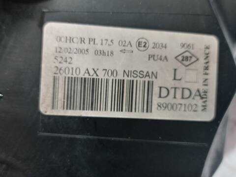 Foto 3ª: Faro Derecho Nissan Micra SPORT 80CV 59KW [CR12DE] (2005)