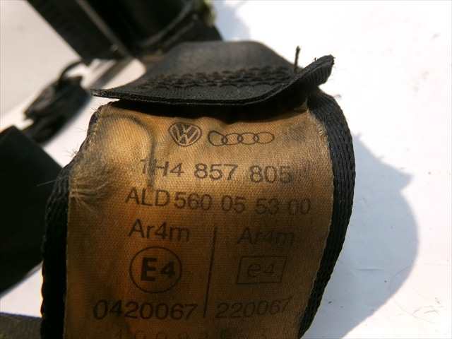 Foto 4ª: Cinturón Trasero Izquierdo Volkswagen Golf 1.6 G SERIE 3 ,1992-1998 [ABU] (1993)