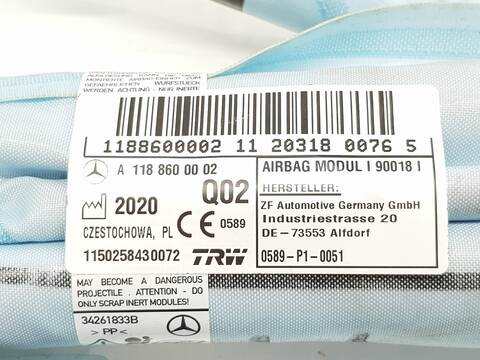 Foto 2ª: Airbag Cortina Delantero Izquierdo Mercedes Clase C 160 CLA 200 118.687)