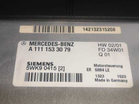Foto 2ª: Centralita Motor ECU Mercedes Clase CLK 200 2.0 G 163CV 120KW BM 208) COUPE 111956 (2001)