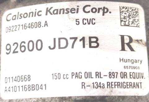 Foto 3ª: Compresor Aire Acondicionado Nissan X-Trail 2.0 DCI 150CV (2007)