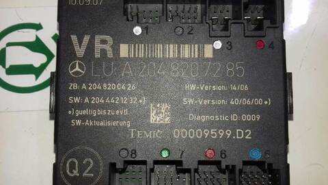 Foto 2ª: Centralita Cierre Centralizado Mercedes Clase C 160 C 320 CDI 4-MATIC 204.089) BERLINA 224CV 165KW [OM642961] (2007)