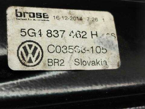 Foto 3ª: Elevalunas Eléctrico Delantero Derecho Volkswagen Golf 1.6 TDI DPF 105CV 77KW [CLH] (2015)
